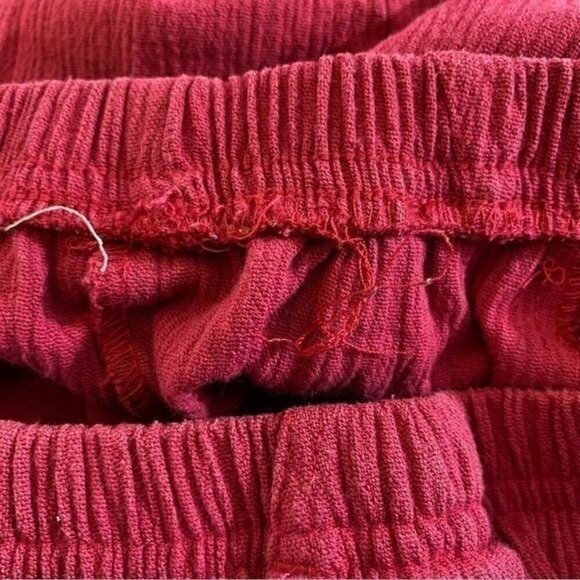 Vtg 90s Y2K Blair Casual Pull-On Crinkle Cropped Tapered Pant Hot Pink 14MS - Picture 3 of 4